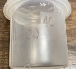 50mLまで計れるキャップ目盛り