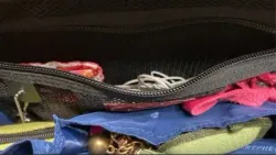 蓋裏のメッシュポケット