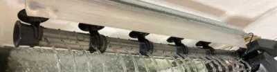 シャワープラグを5本連結して穴の数を20個に増やした状態