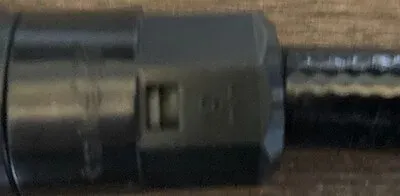 9mmホースが根元まで届いていない状態