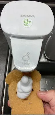 スポンジ上に吐出した状態