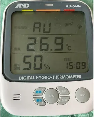 AD-5686 乾燥指数モードのAU表示
