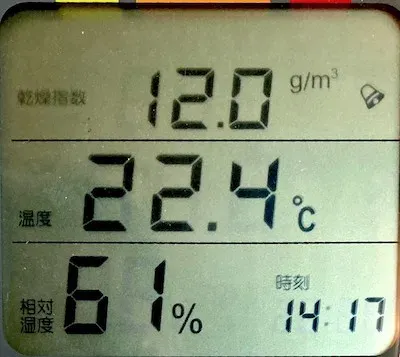 AD-5686 絶対湿度12g/㎥表示