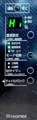 Hi表示（湿度80%超）