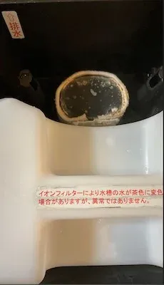 加熱ヒーターに付着した白いスケール