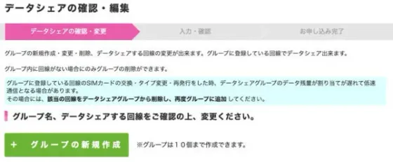 手順1：グループの新規作成をクリック