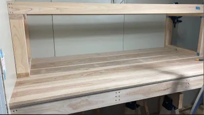 2000mm作業台の2段目構造