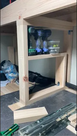 3400mm作業台の別アングル