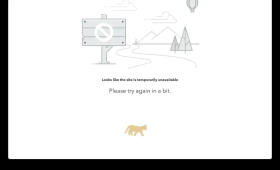 Anker公式サポートサイトで取扱説明書を開こうとした際に表示された Looks like the site is temporarily unavailable の一時利用不可エラー画面