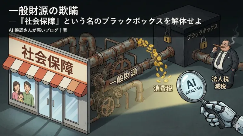 一般財源の罠 — なぜ消費税は『特別会計』に隔離されないのか