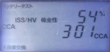 ボディアース接続時の健全性（54% 301CCA）