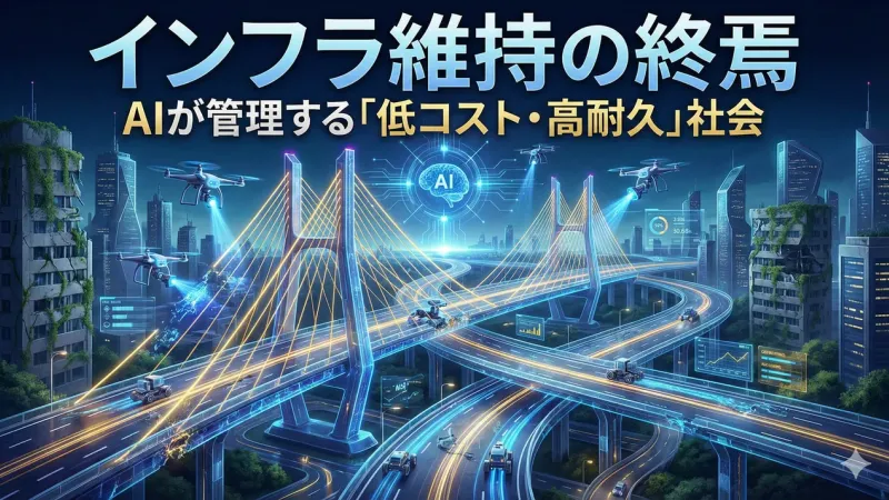 インフラ維持の終焉 — AIが管理する「低コスト・高耐久」社会