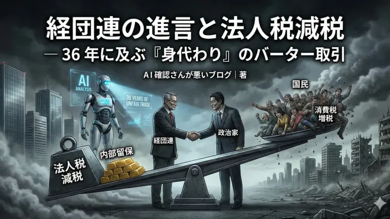 経団連の進言と法人税減税 — 35年に及ぶ『身代わり』のバーター取引