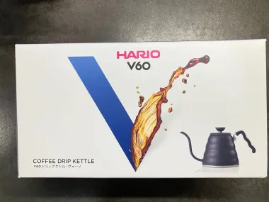 HARIO V60 ドリップケトル・ヴォーノ マットブラック VKBR-120-MB の外箱