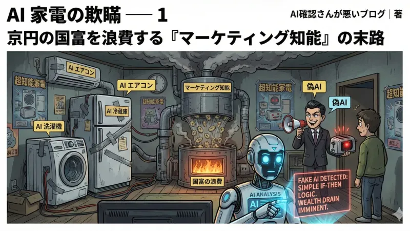 AI 家電の欺瞞 — 1.4京円超の国富を浪費する『マーケティング知能』の末路