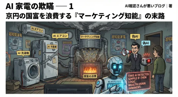AI 家電の欺瞞 — 1.4京円超の国富を浪費する『マーケティング知能』の末路