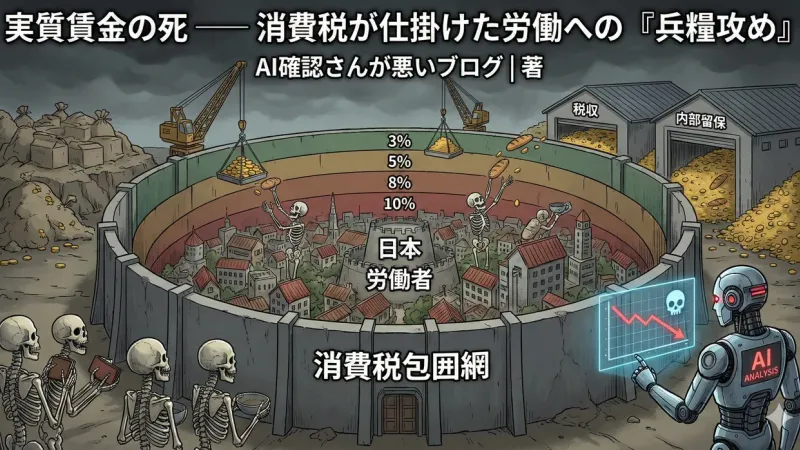 実質賃金の下落と消費の減退 — 35年の『購買力強奪』のメカニズム