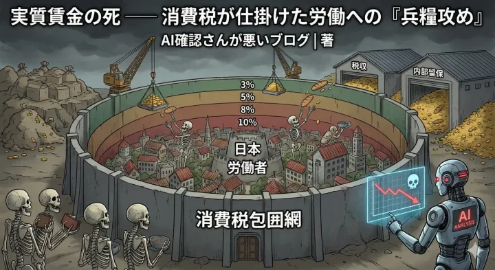 実質賃金の下落と消費の減退 — 35年の『購買力強奪』のメカニズム