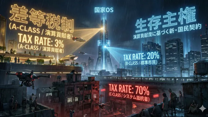 差等税制の導入 ― 『3% vs 70%』が導く100兆円の歳入革命