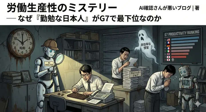 労働生産性の構造的欠陥 — なぜ『勤勉な日本人』の努力は罰金に変換されるのか